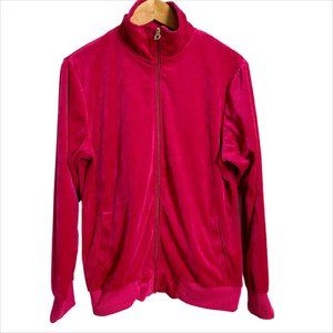 Pink velour jacket by Perhambucanas Norton Sport - size XL